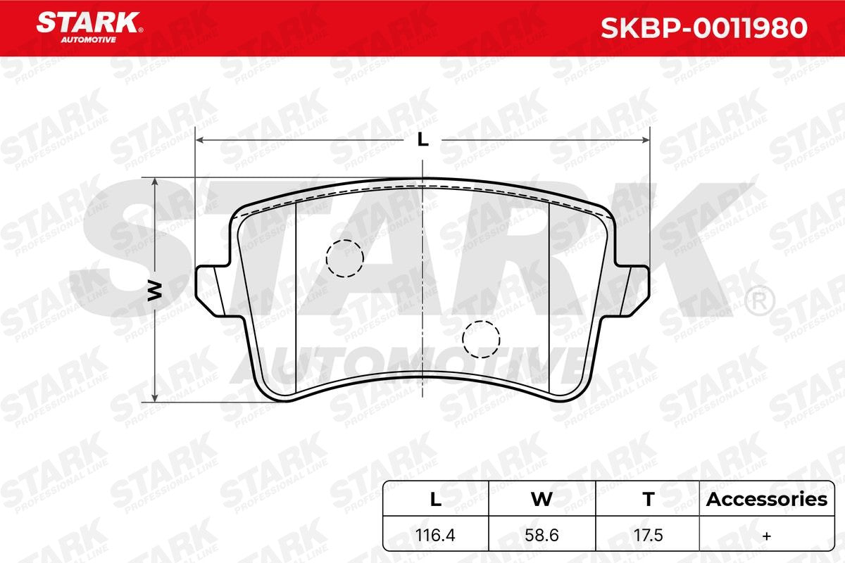 STARK - BRAKE PAD SET (REAR)